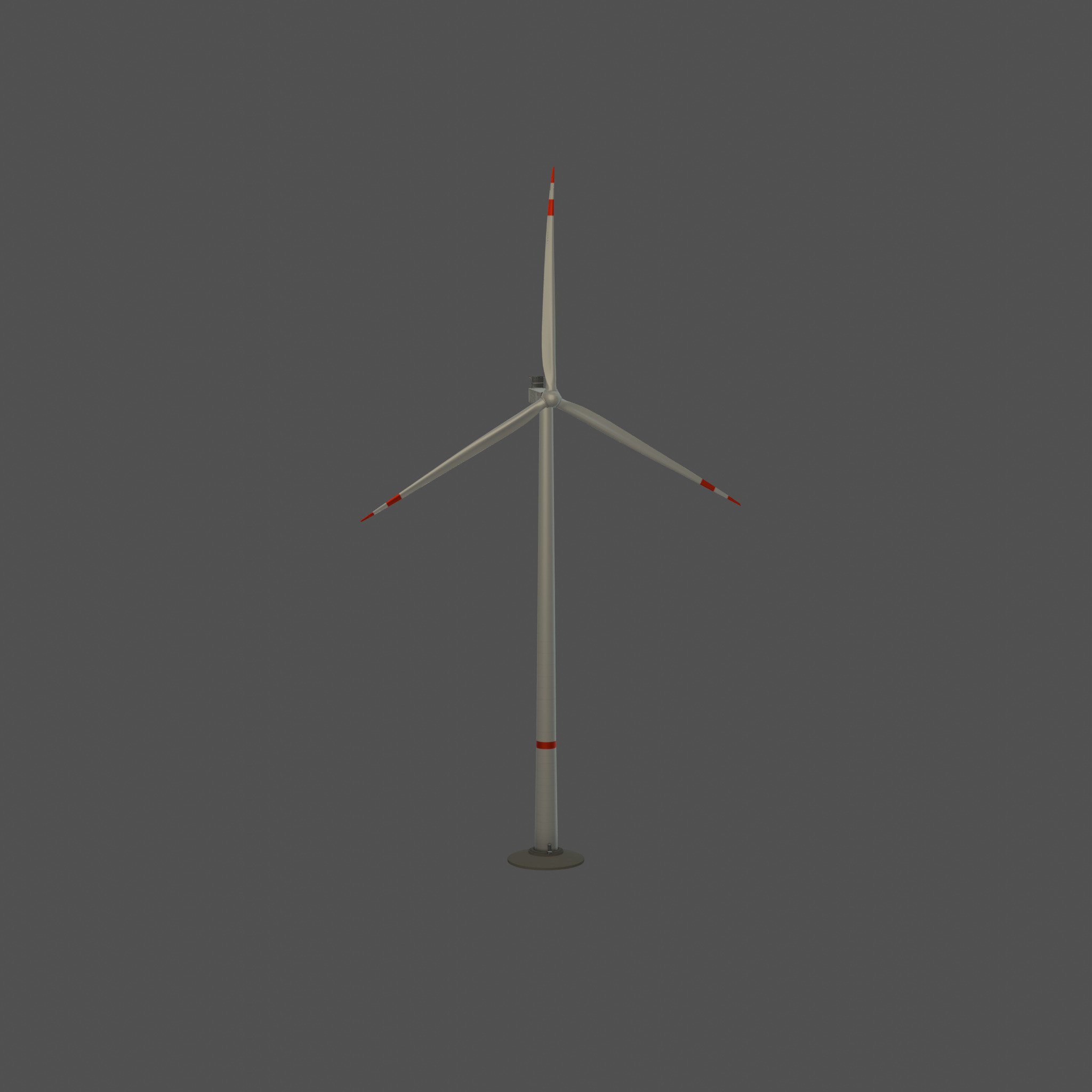 Wind turbine V1 H-175 RD 172 m Animation and Foundation Low-poly 3D model_59
