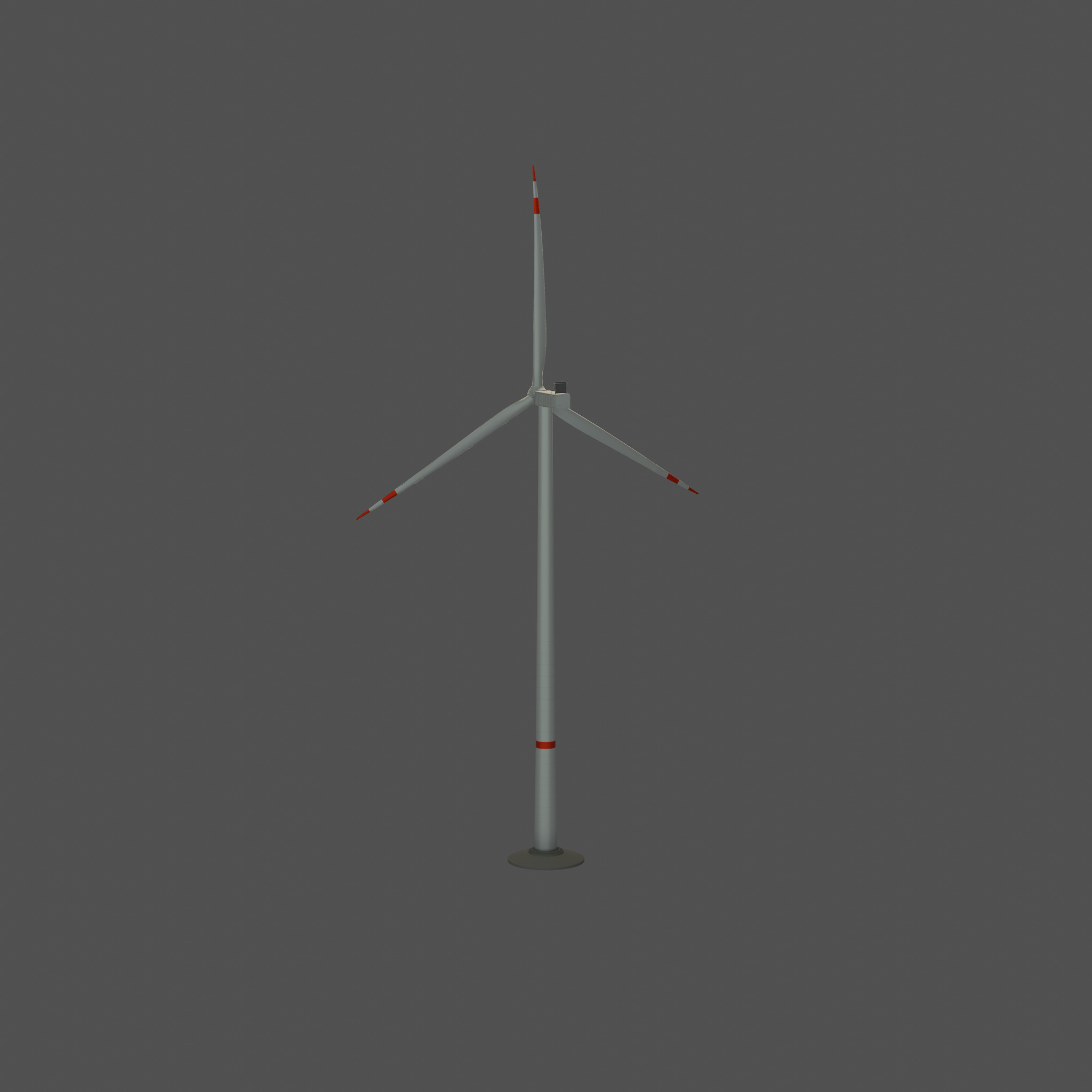 Wind turbine V1 H-175 RD 172 m Animation and Foundation Low-poly 3D model_33