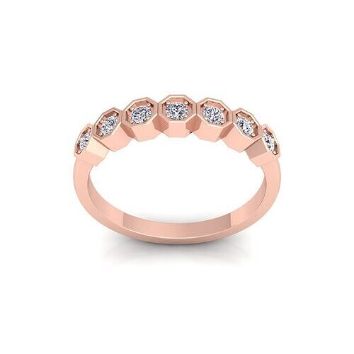 Round Bazel Diamond Ring 3d Model and Render  3D print model