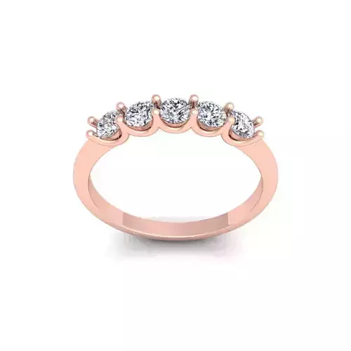 U shape Diamond Ring 3d Model and Render 