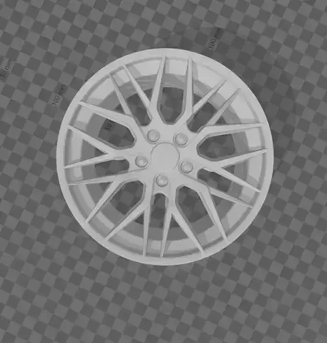 Wheel Rim High Detail STL File for 3D Printing