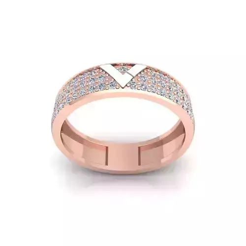 Band Diamond Ring 3d Model and Render 