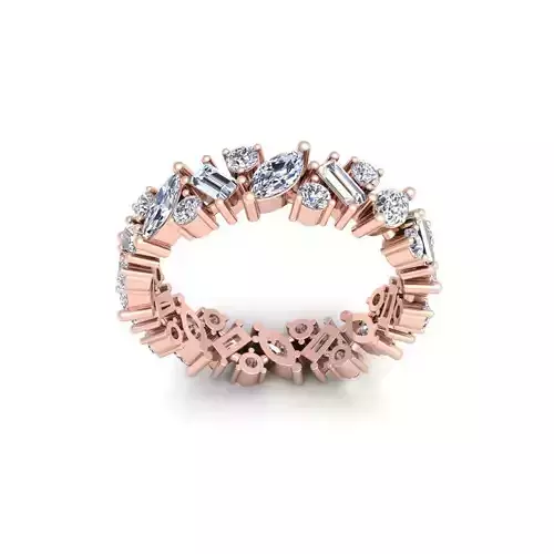 Eternity Diamond Ring 3d Model and Render 