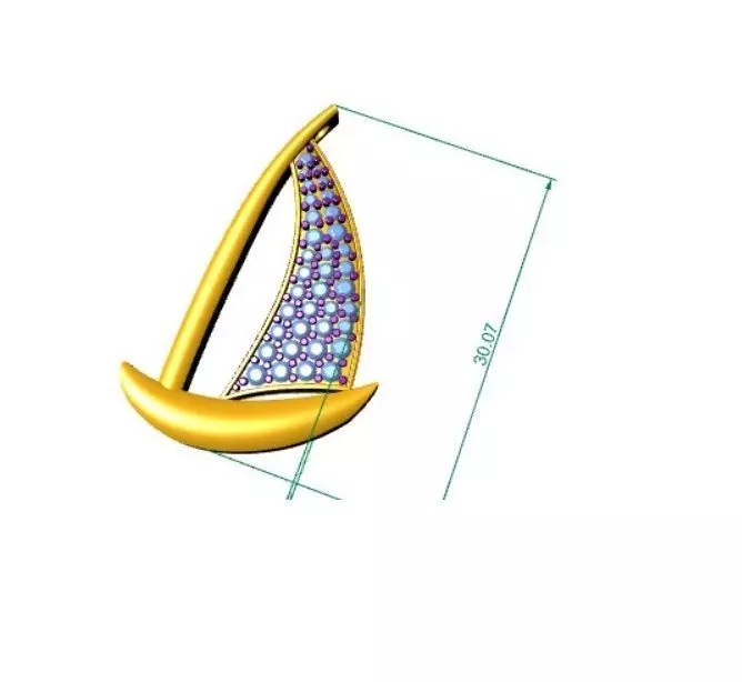 Small boat pendant stl for sale 3D print model