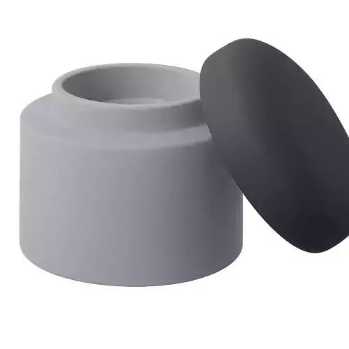 Cosmetic Cream Jar 3D Model  Round Container with Flat Lid 3D print model