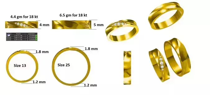 couple band ring for sale