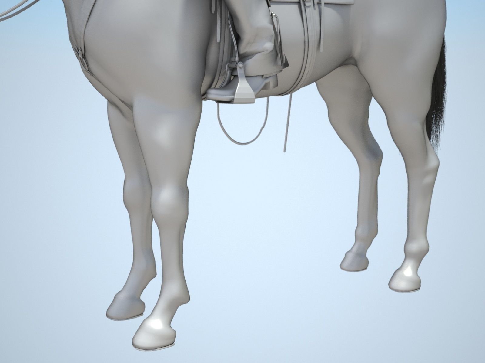 Cowboy on the Horse 3D model_11