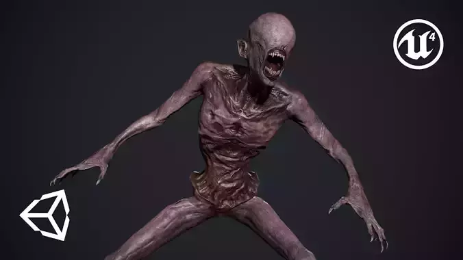 Nightmare Monster 6 Low-poly 3D model