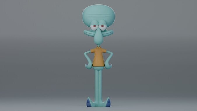 Squidward 3D print model STL 3D print model