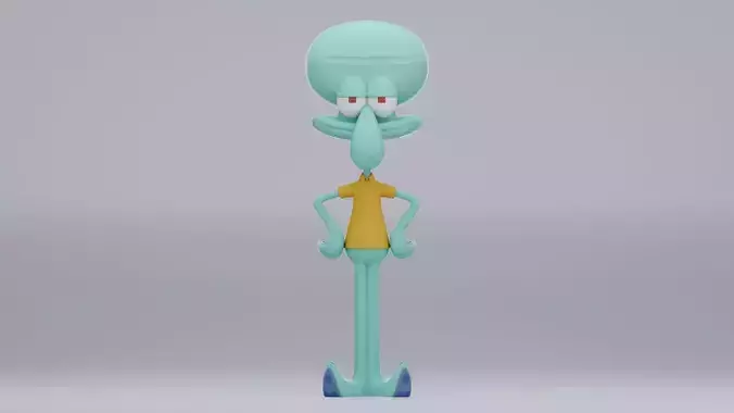Squidward 3D print model STL 3D print model