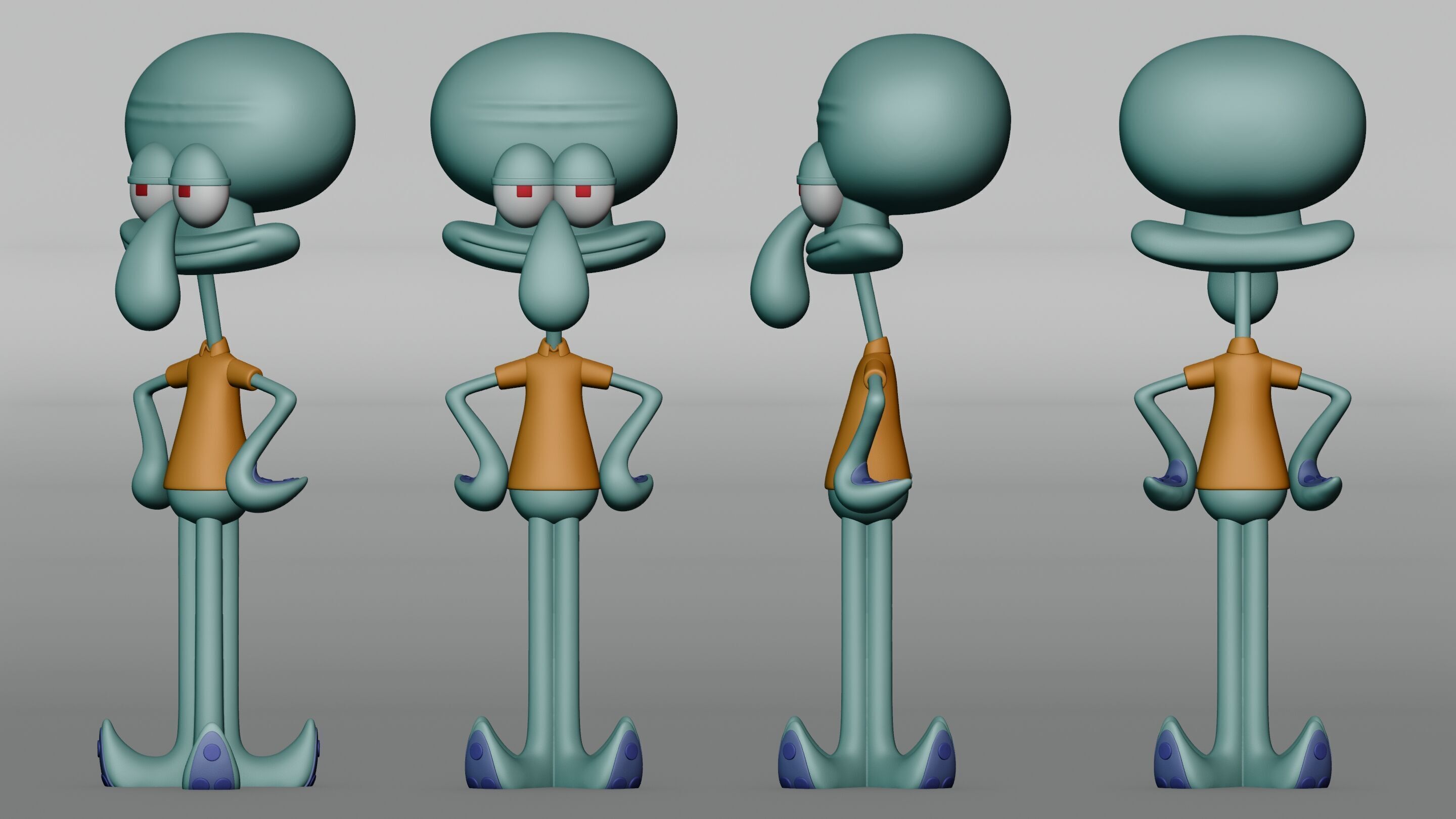 Squidward 3D print model STL 3D print model_1