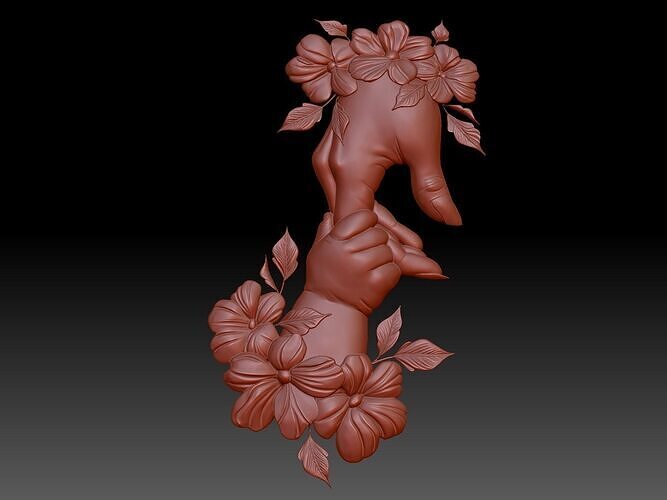 Hands 3D print model