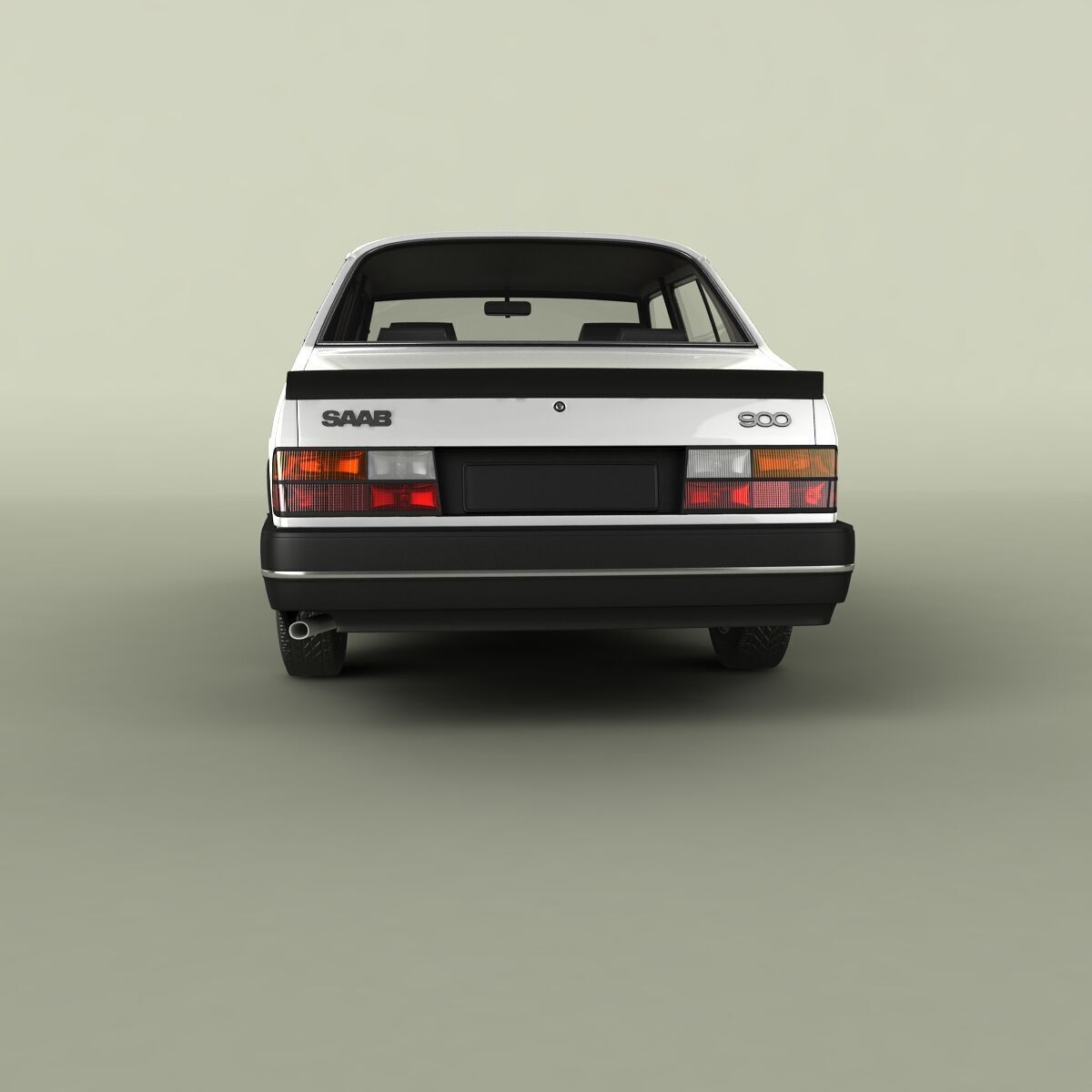 SAAB 900 4-door 3D model_3