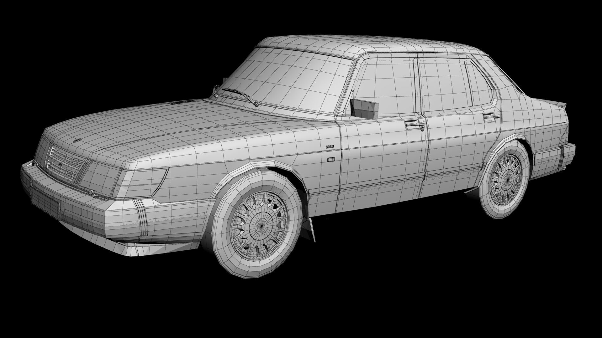 SAAB 900 4-door 3D model_13