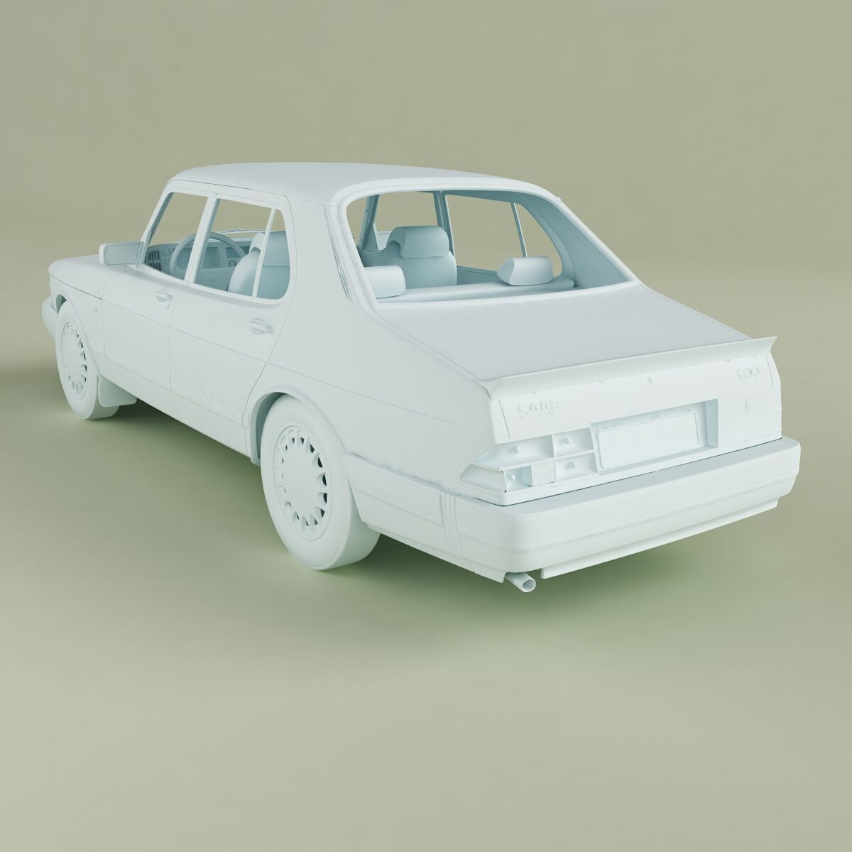 SAAB 900 4-door 3D model_12
