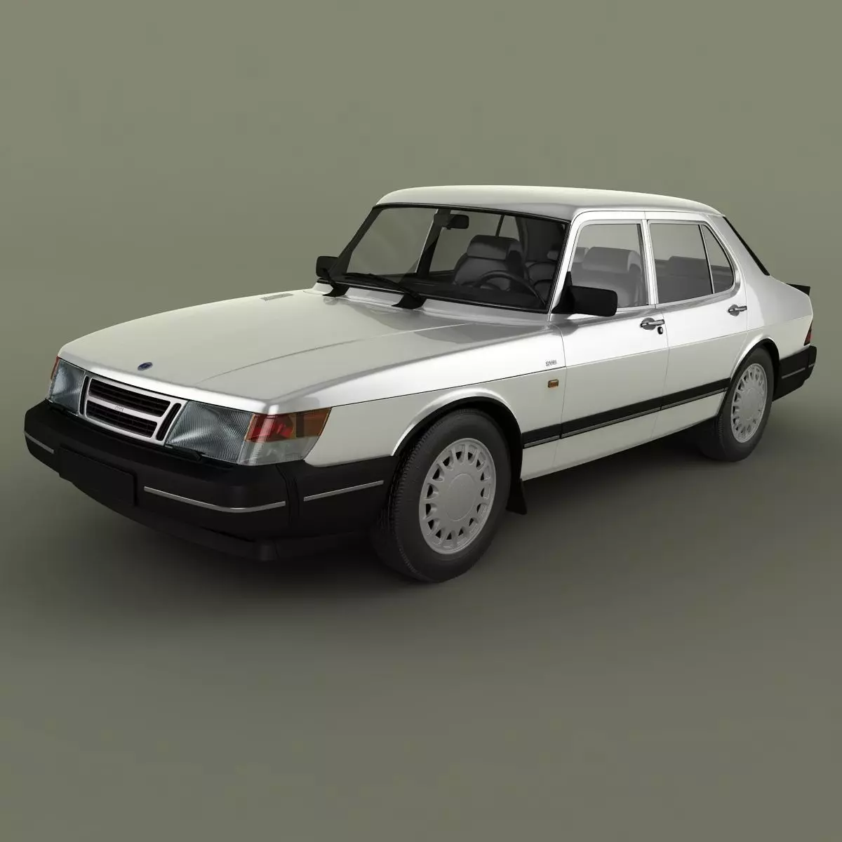 SAAB 900 4-door 3D model_0