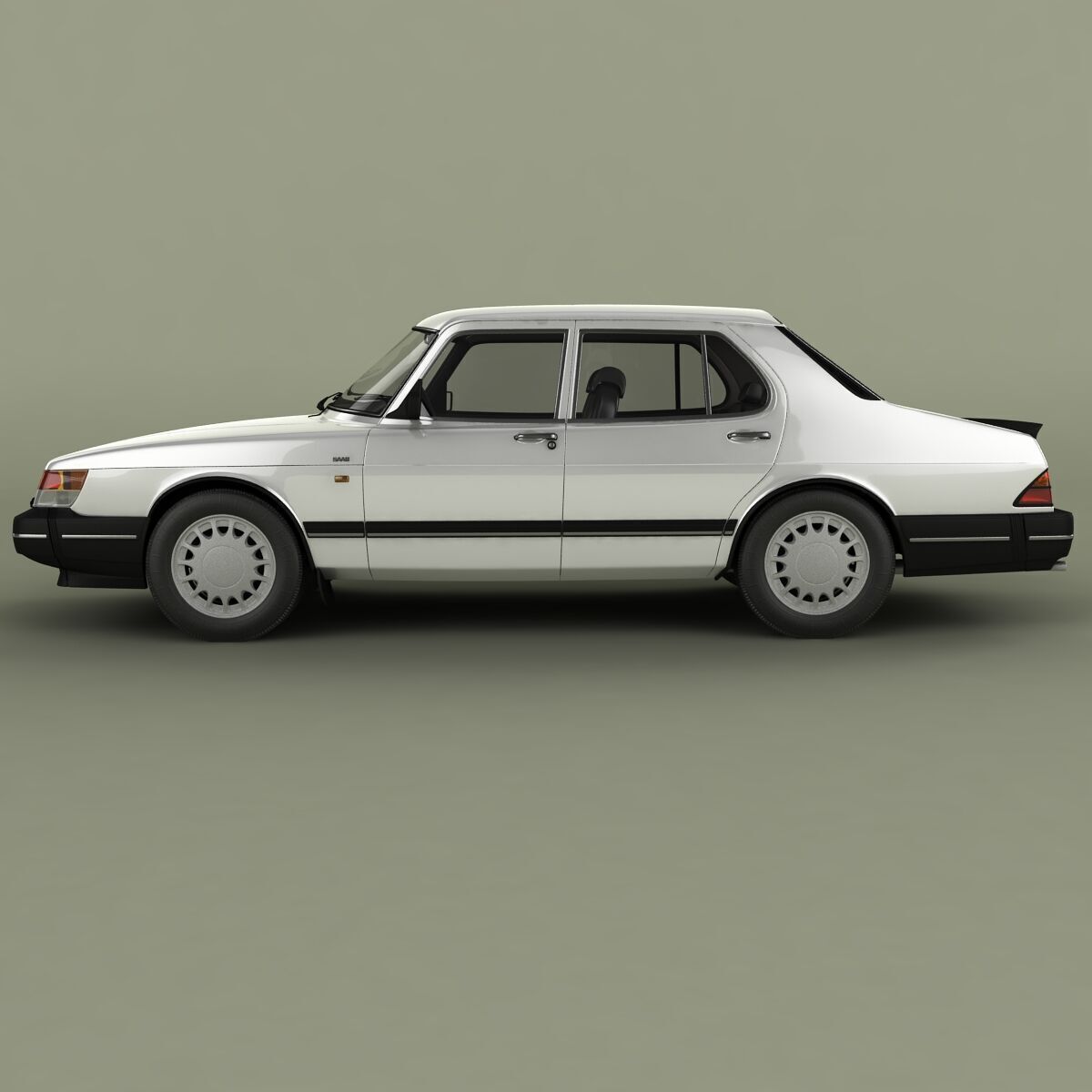SAAB 900 4-door 3D model_1