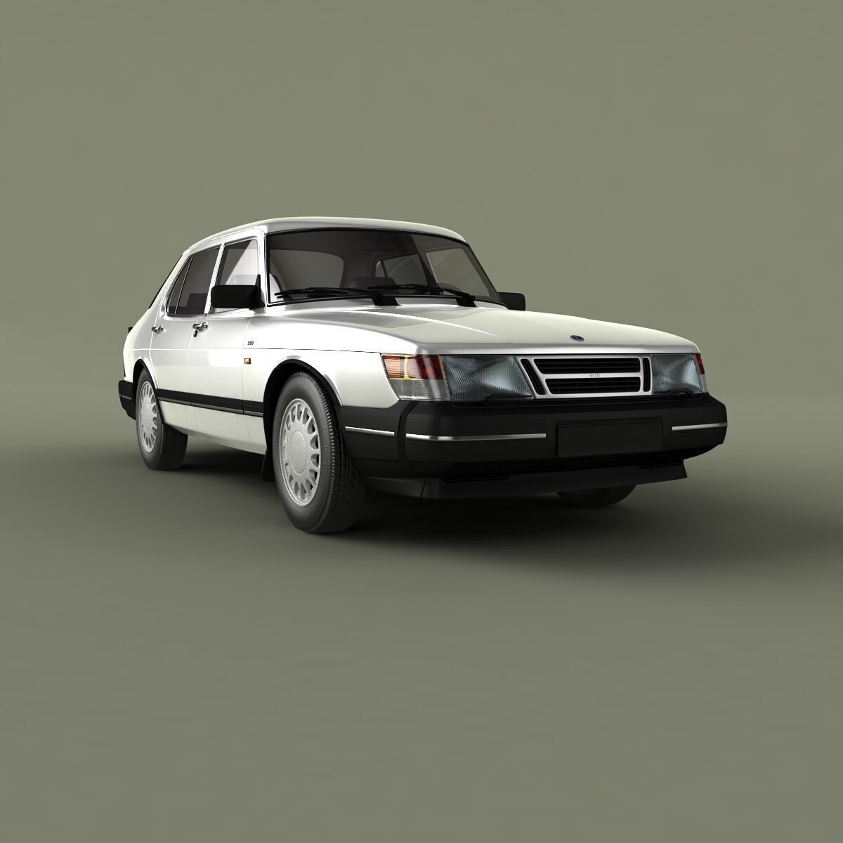 SAAB 900 4-door 3D model_9