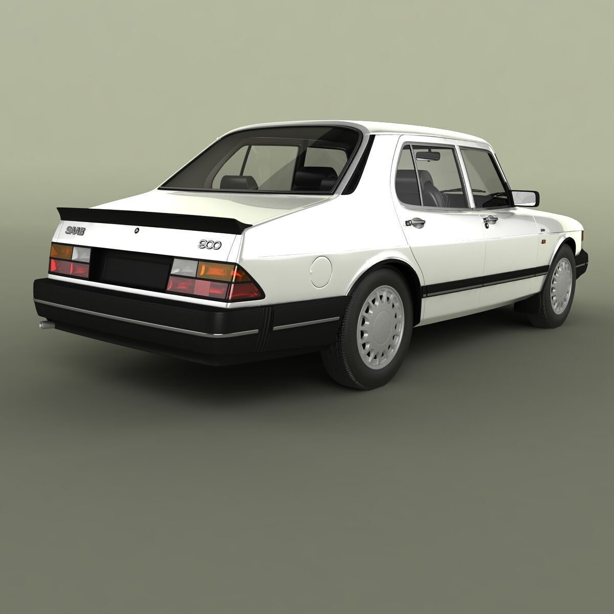 SAAB 900 4-door 3D model_2