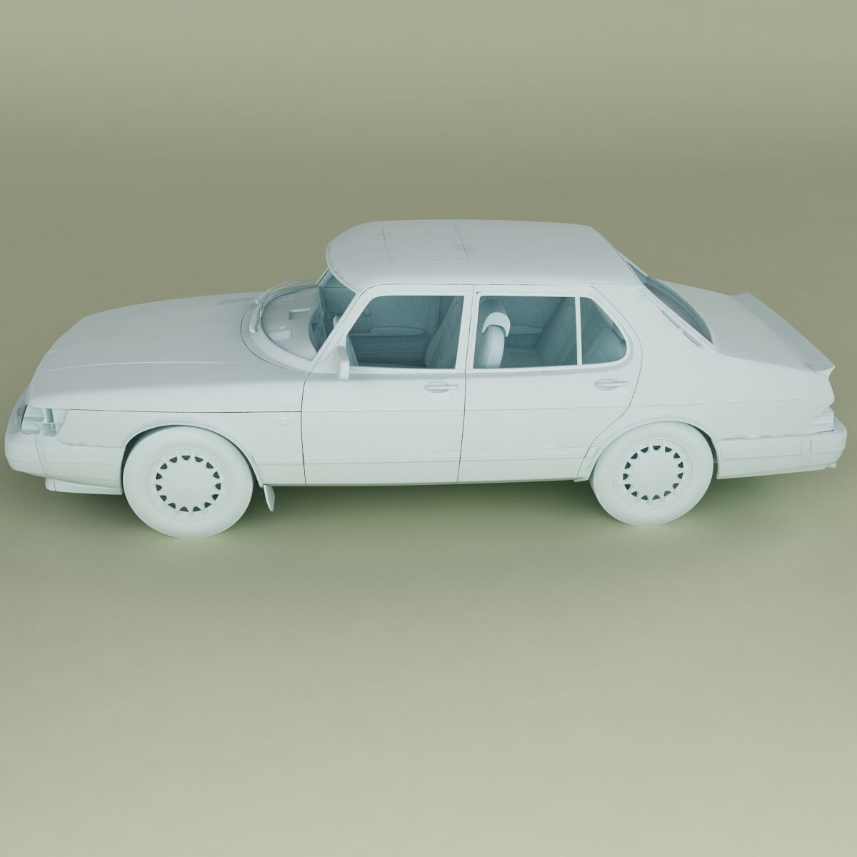 SAAB 900 4-door 3D model_11