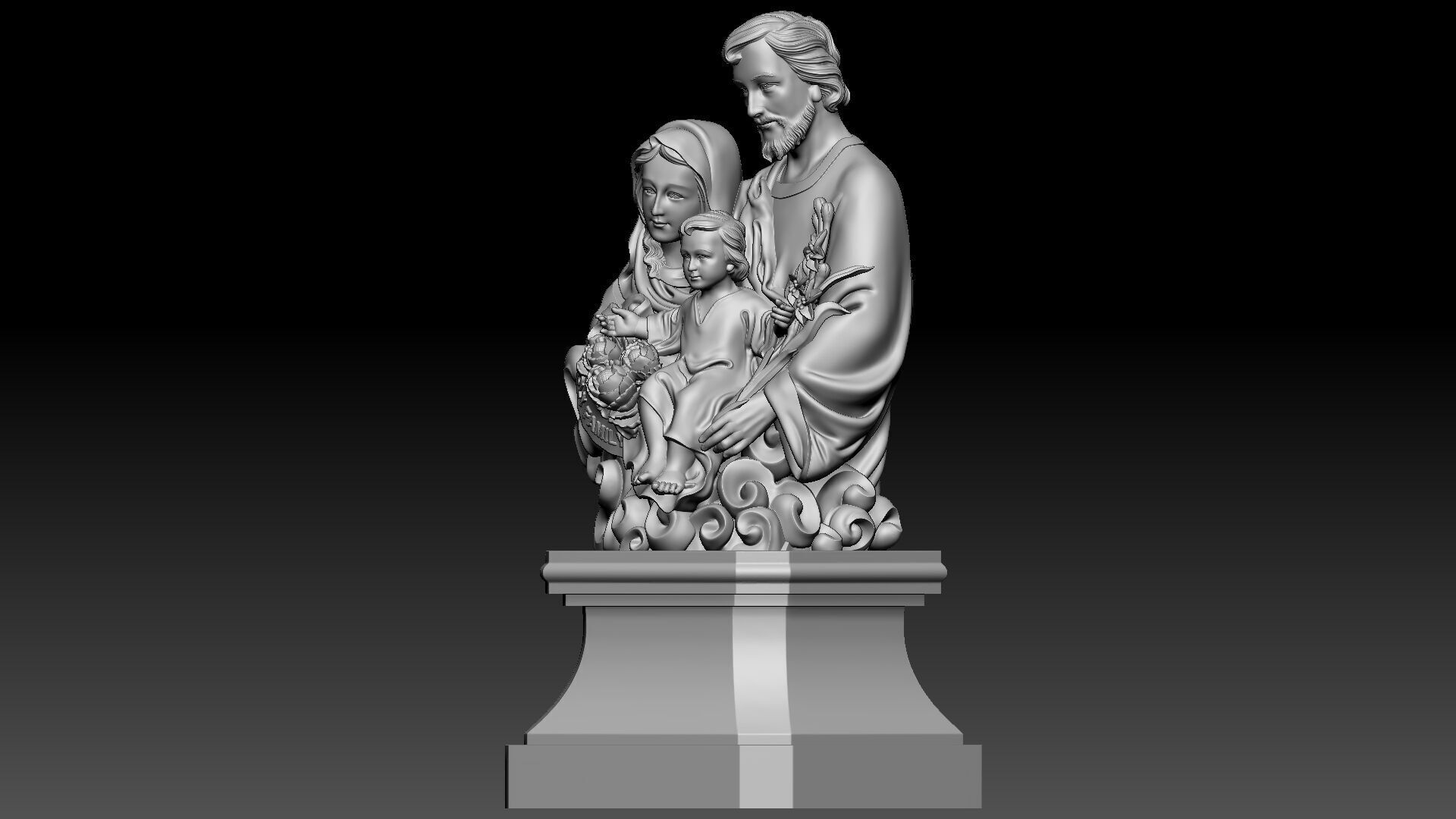 Holy Family  3D print model_1