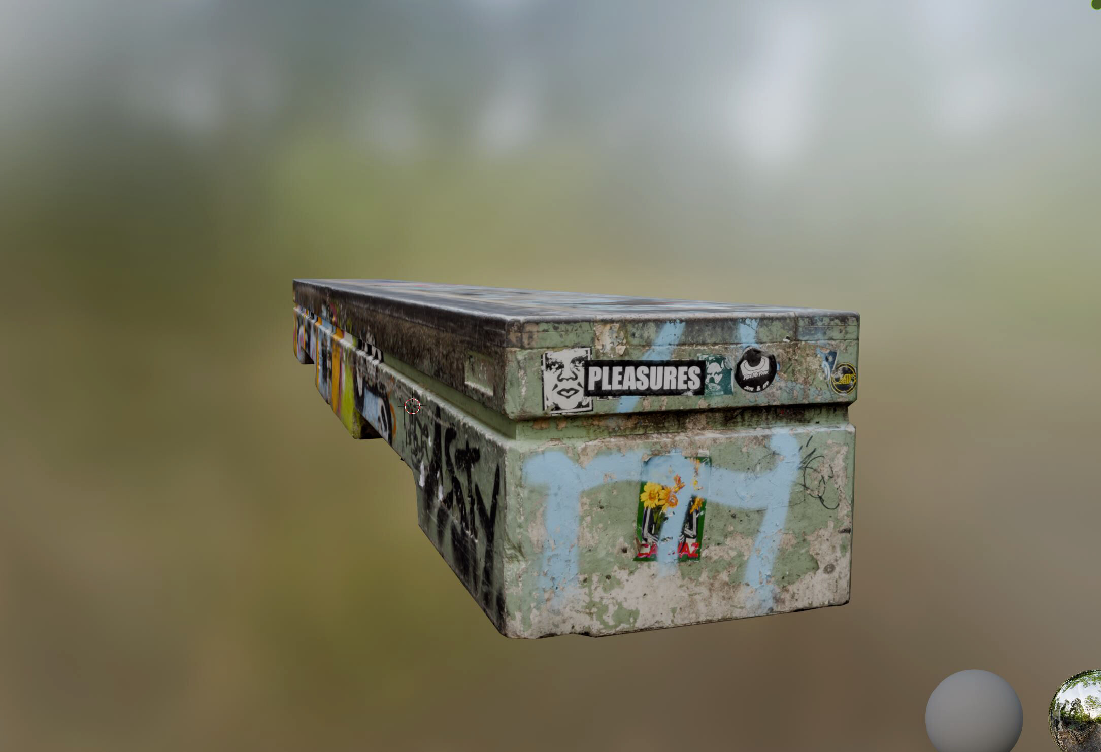 skatepark element 2 Low-poly 3D model_2