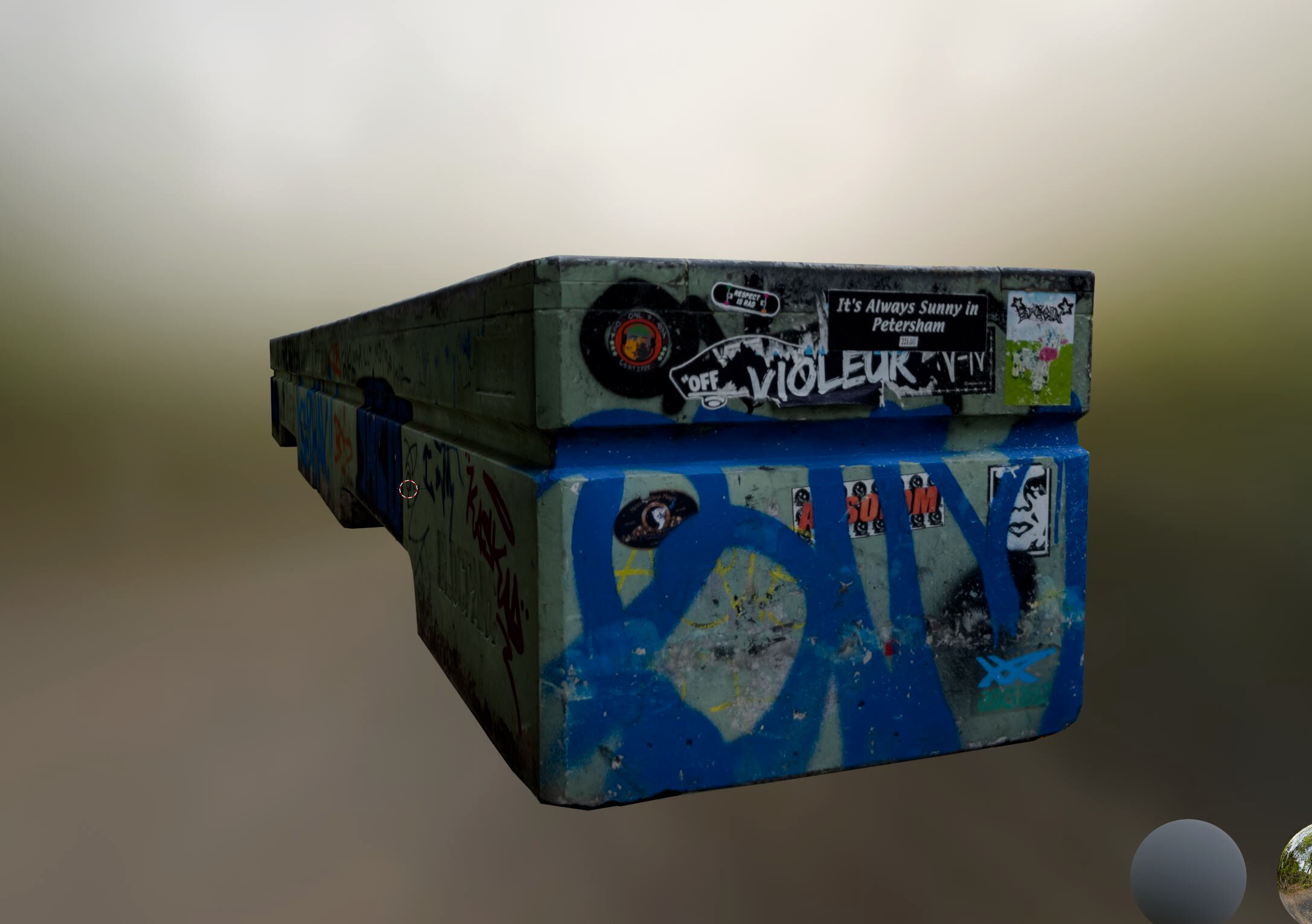 skatepark element 2 Low-poly 3D model_3