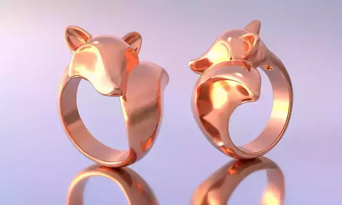 Fox Ring Little cute fox ring with a big tail