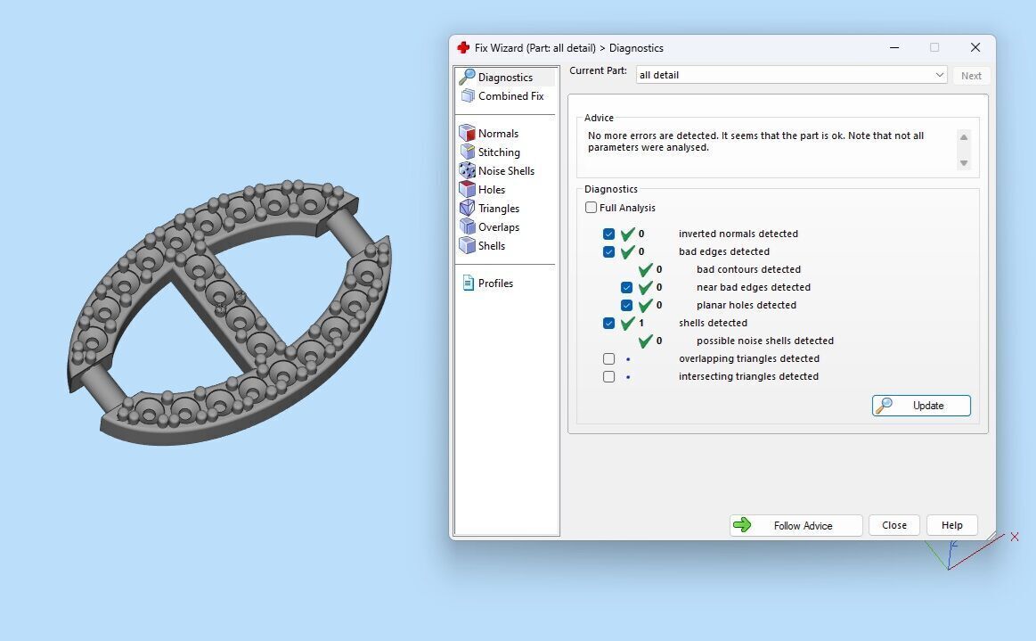 Marine Anchor Diamond Chain 3D print model_24