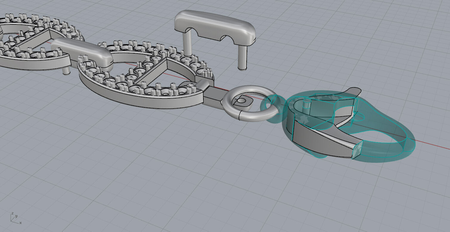 Marine Anchor Diamond Chain 3D print model_11