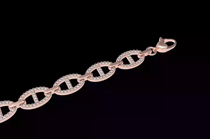 Marine Anchor Diamond Chain 3D print model