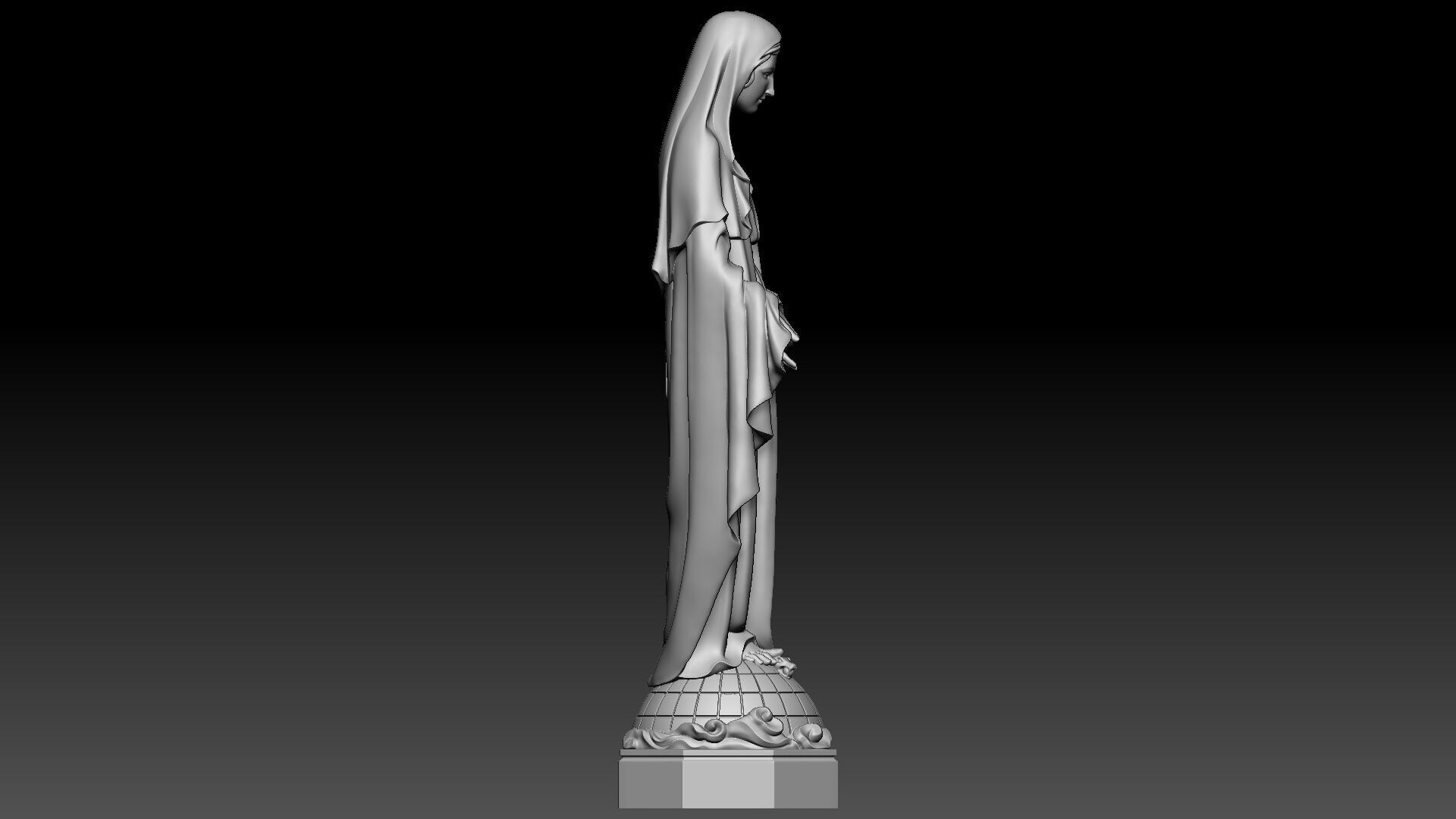 Our lady of Grace  3D print model_6