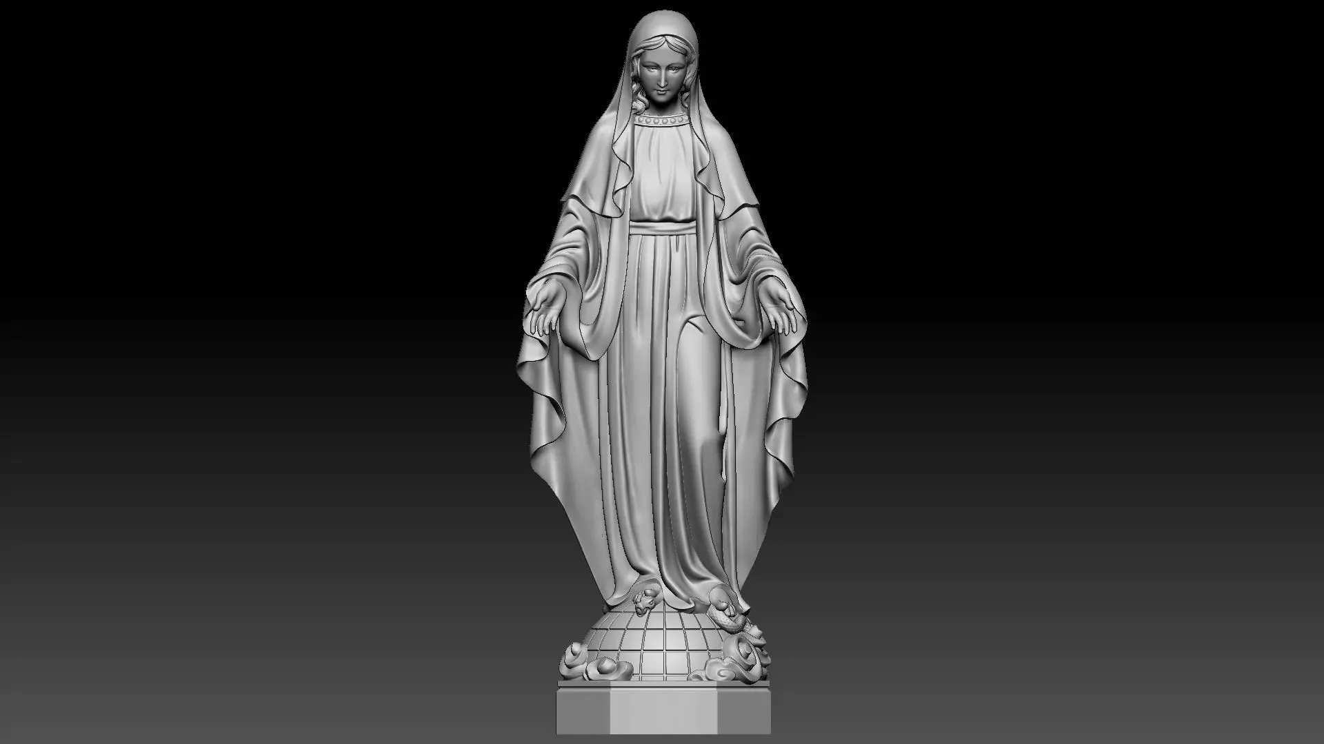 Our lady of Grace  3D print model_0
