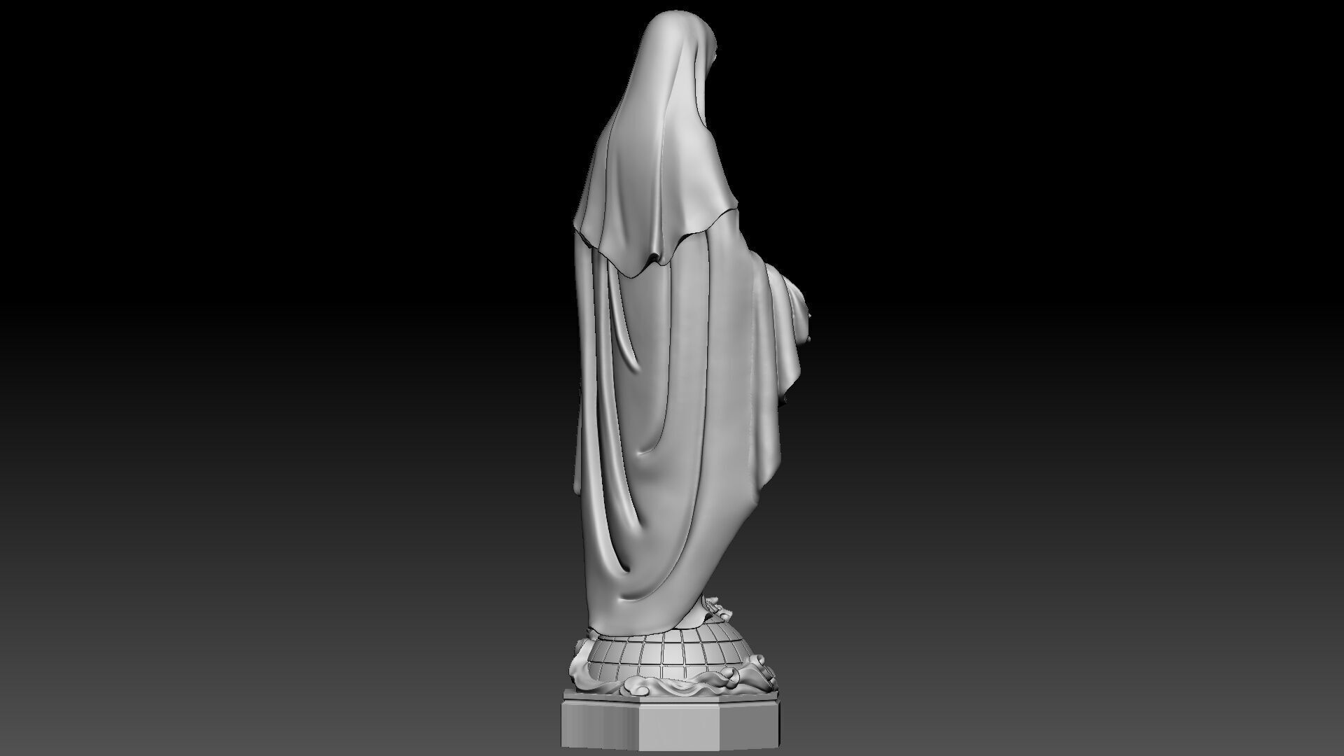 Our lady of Grace  3D print model_5