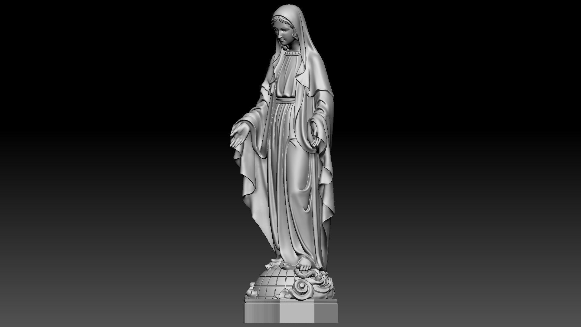 Our lady of Grace  3D print model_1