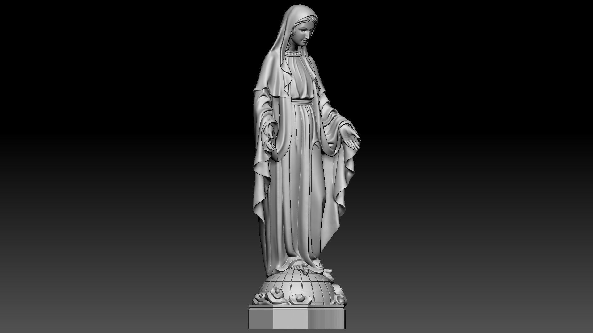 Our lady of Grace  3D print model_7