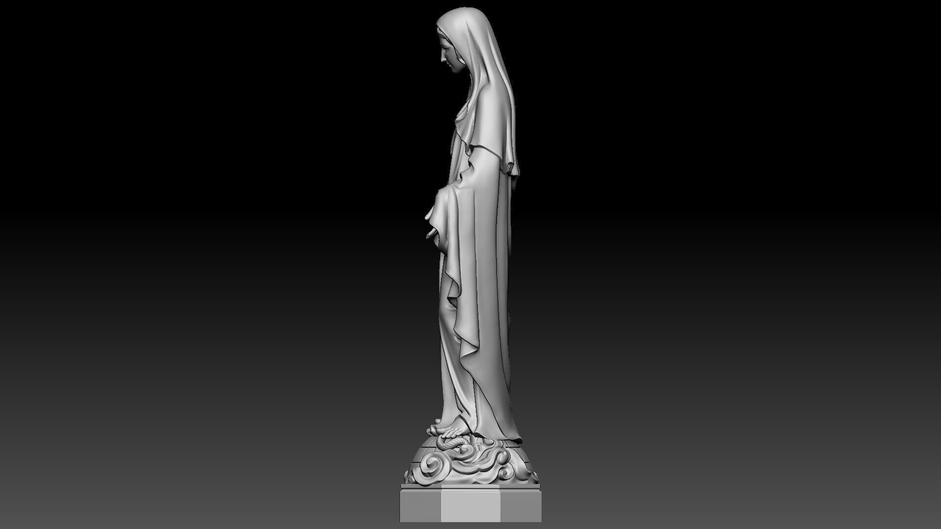 Our lady of Grace  3D print model_2
