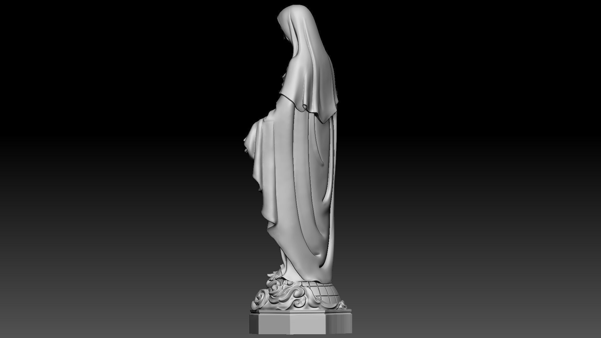 Our lady of Grace  3D print model_3