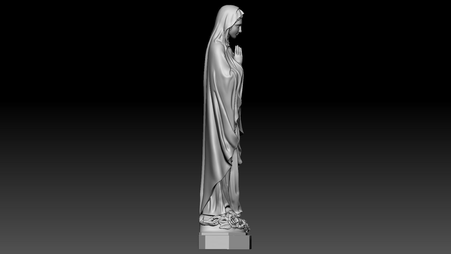 Our Lady of Lourdes  3D print model_6