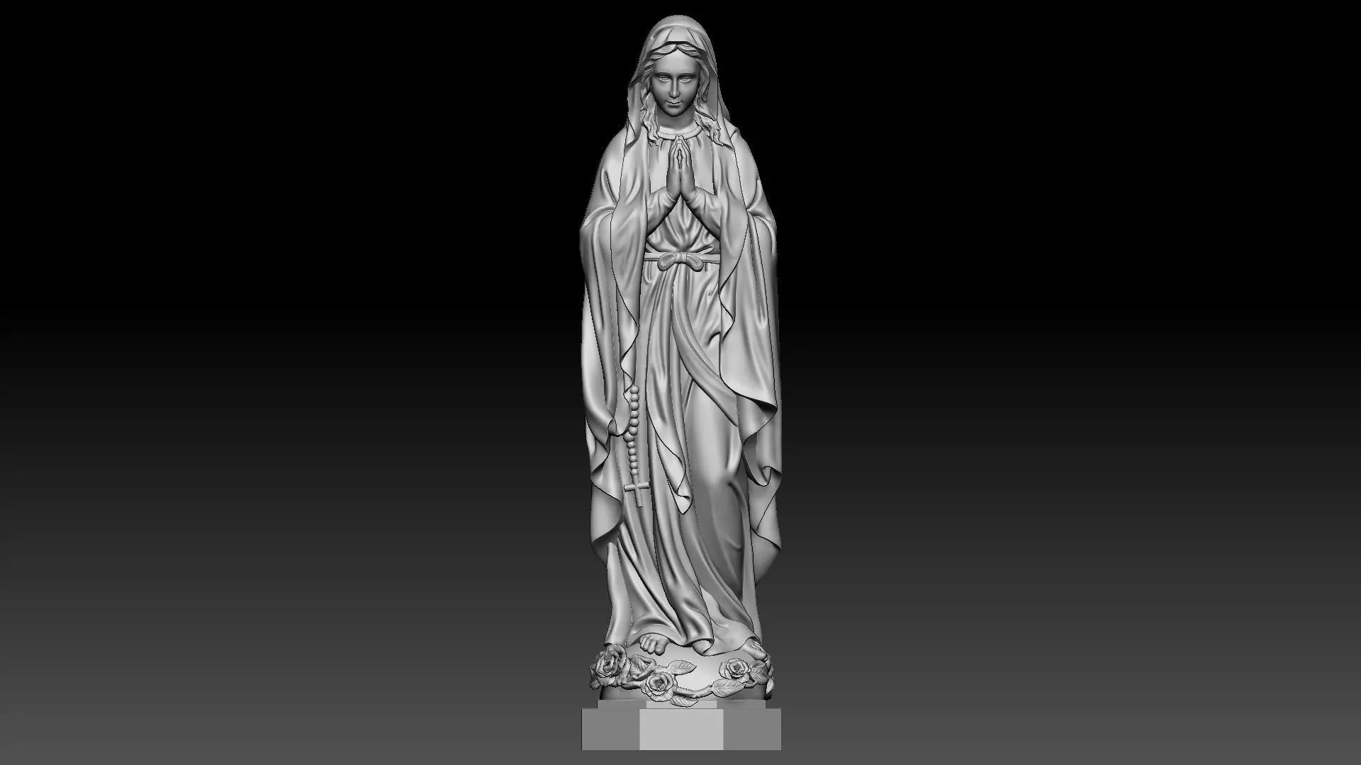 Our Lady of Lourdes  3D print model_0