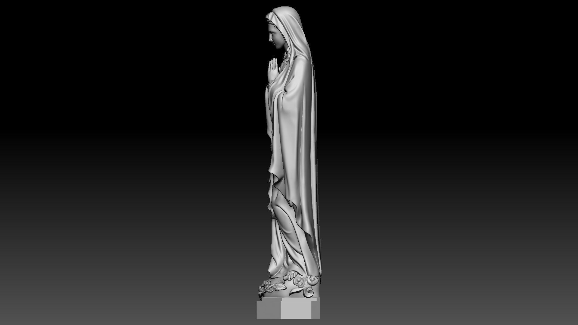 Our Lady of Lourdes  3D print model_2