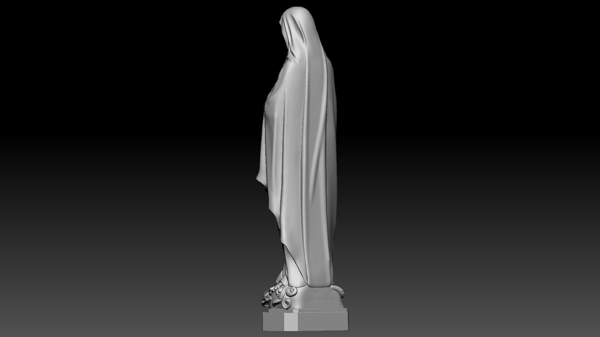 Our Lady of Lourdes  3D print model_3