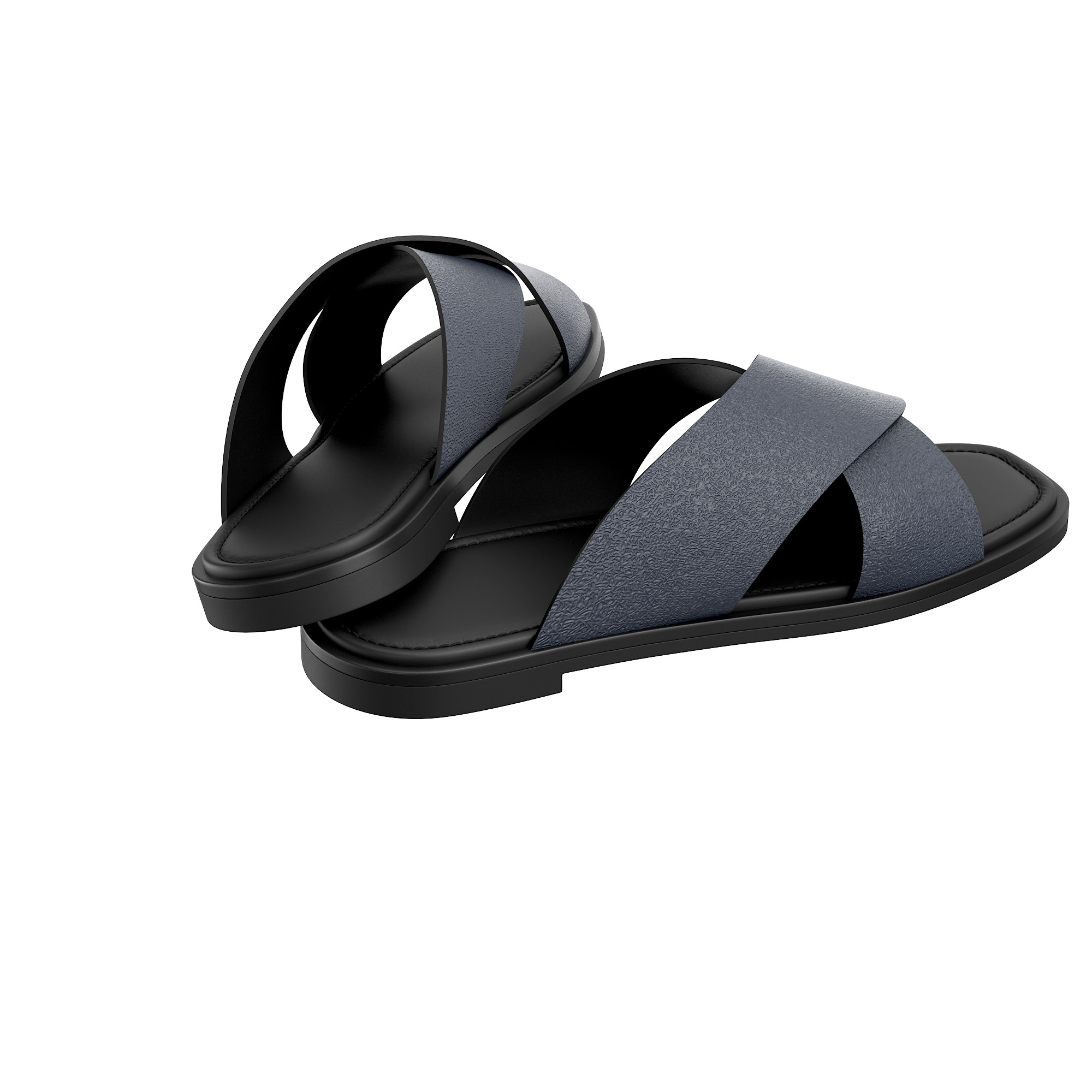 Men Flip Flops Soft Footbed 3D model_33