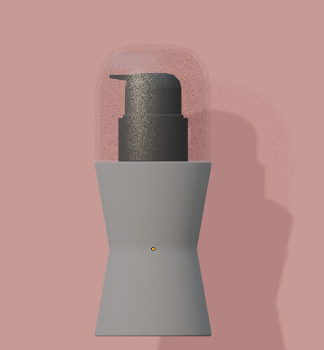 Modern Cosmetic Pump Bottle 3D Model with Transparent Cap 3D print model