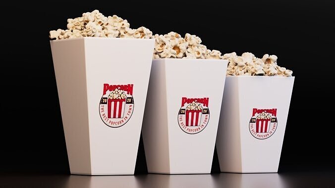 Popcorn Pack Free 3D model