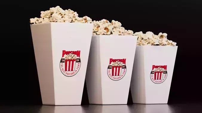 Popcorn Pack Free 3D model