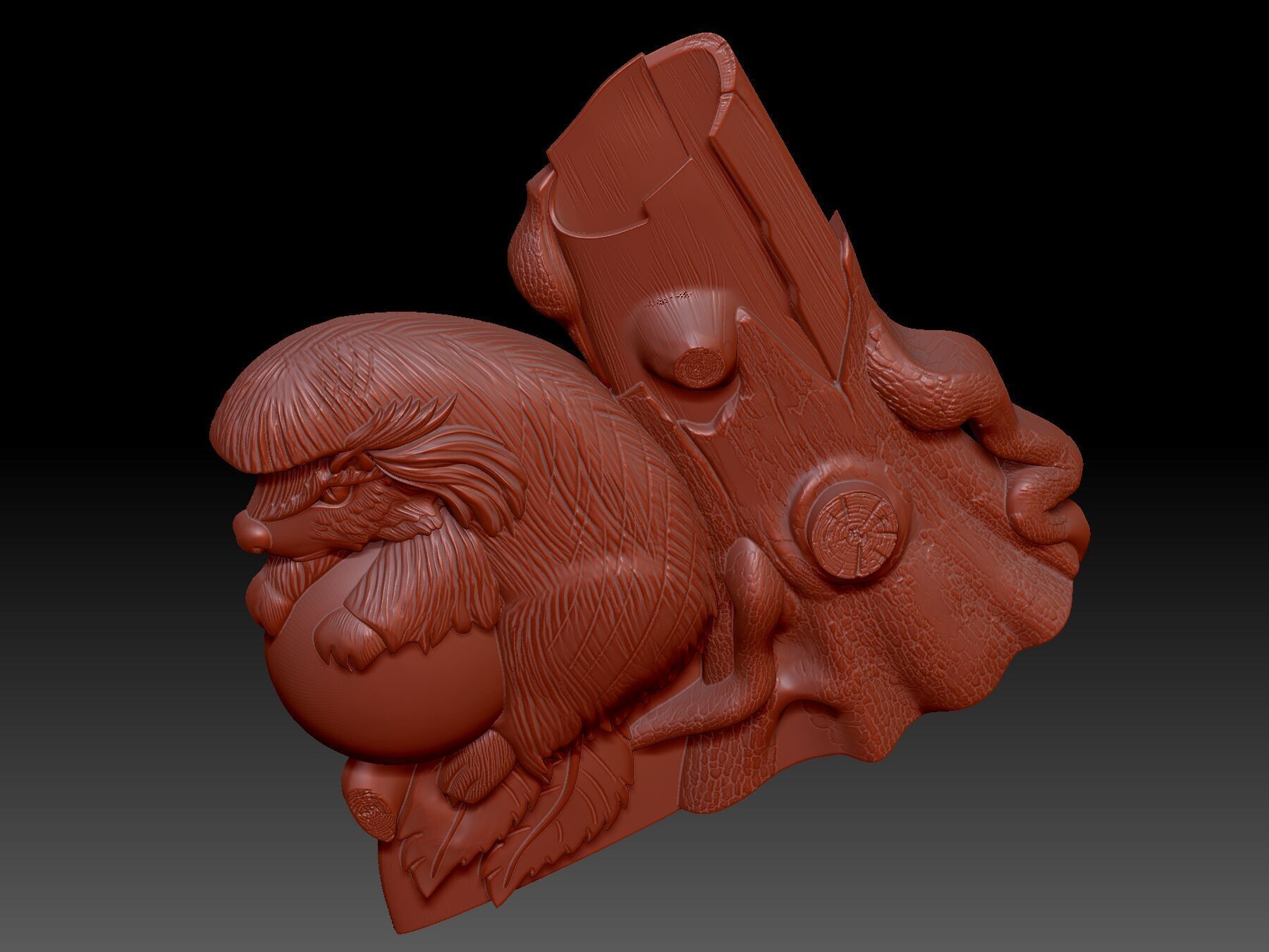 Hedgehog 3D print model_4