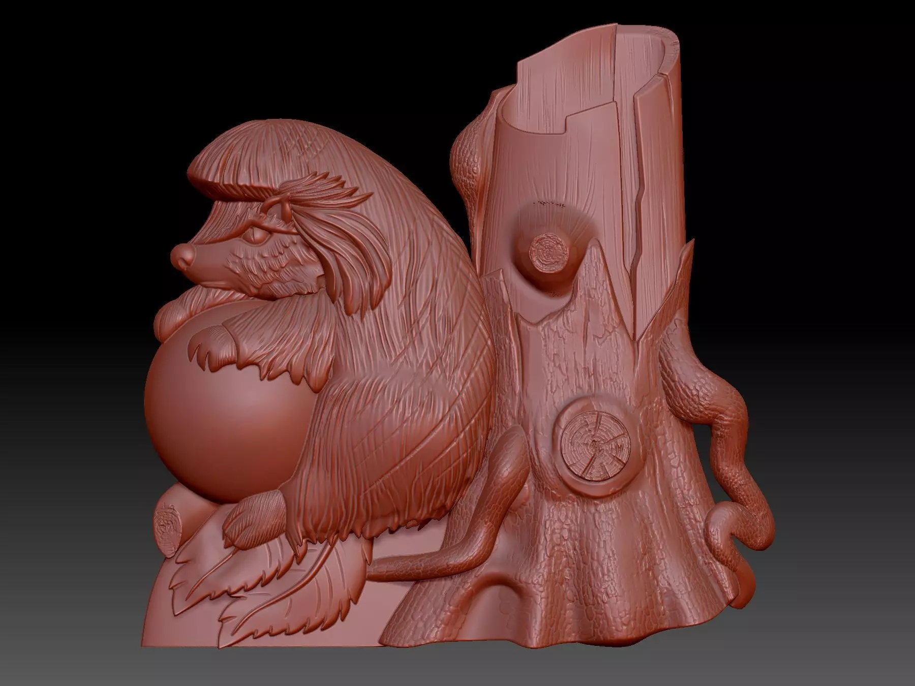 Hedgehog 3D print model_0