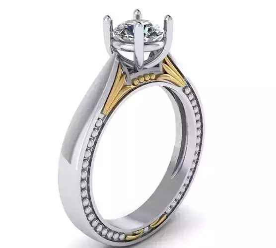 Victorian style Solitaire ring