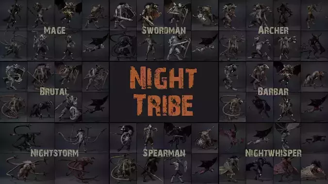 Night Tribe 3D Model Collection